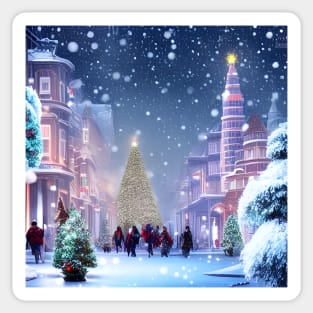 Christmas Snowing Sticker